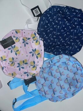 Kendall & Kylie Mini Backpacks CHOOSE 1 Pink Lemon, Navy Anchor & Blue Rainbows